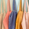 Blue Stripe Cotton Tote Bag