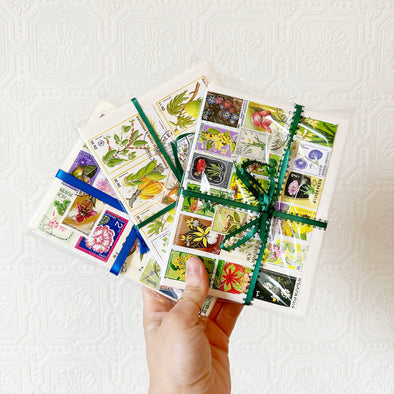 Botanical Stamp Cards - 5 Pack