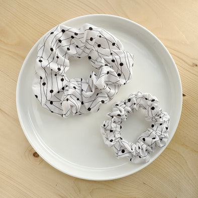 Lines and Dots Scrunchie