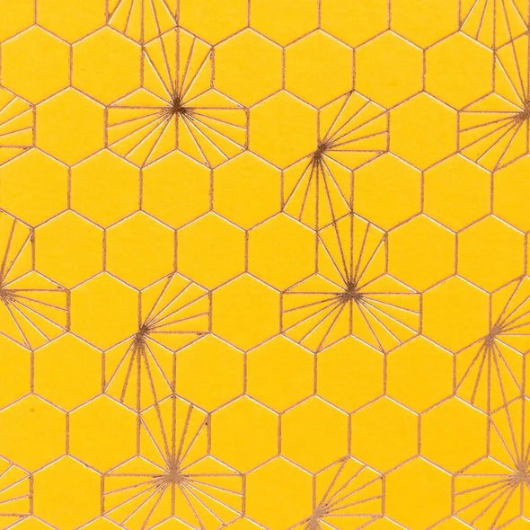 Honeycomb Gold Foil Small Notebook