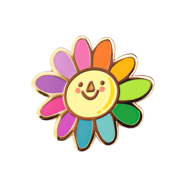 Rainbow Flower Enamel Pin