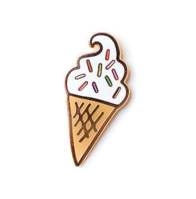 Soft Serve Ice Cream Cone Enamel Pin