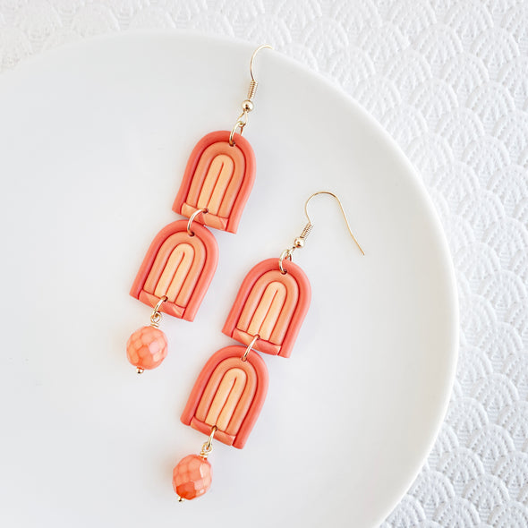 Medium Arch Earrings - All the Orange