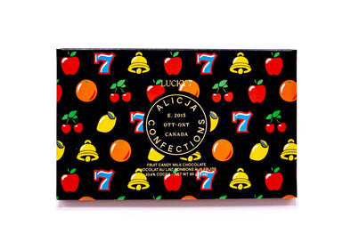 Lucky 7 Vegas Fruit Candy - 33.6% Milk Chocolate Bar