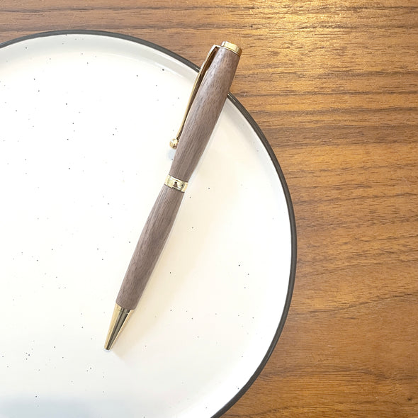 Brown and Gold Wood Pen