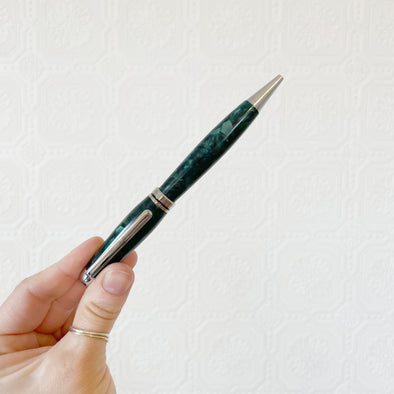 Green Mosaic Resin Pen