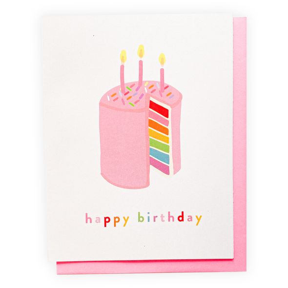 Happy Birthday Cake Greeting Card