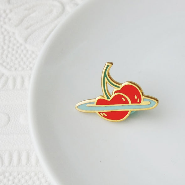Galaxy Cherries Enamel Pin