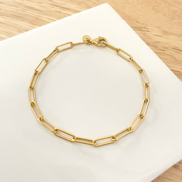 Paperclip Chain Bracelet Round