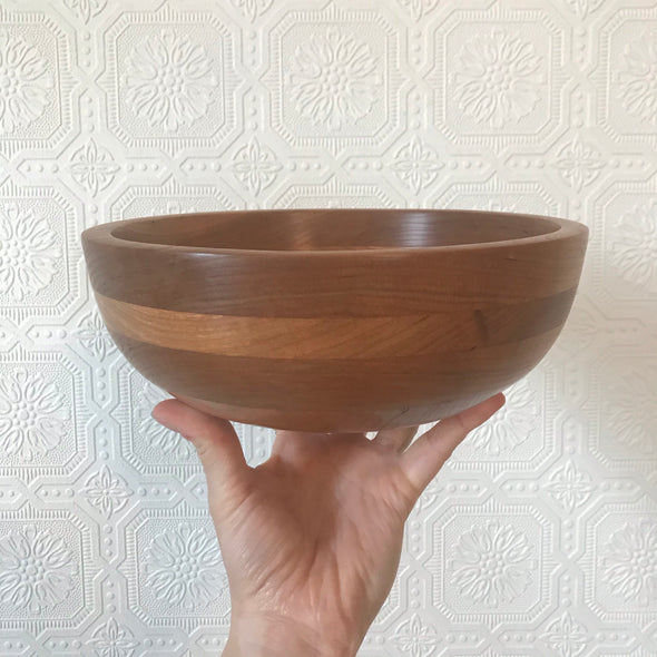 Banded Cherry Wood Bowl