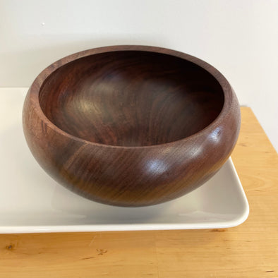 Large Walnut Curved Bowl