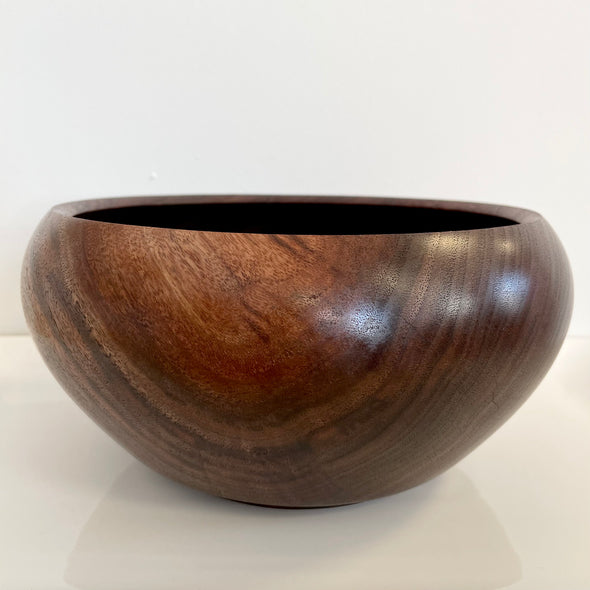 Large Walnut Curved Bowl