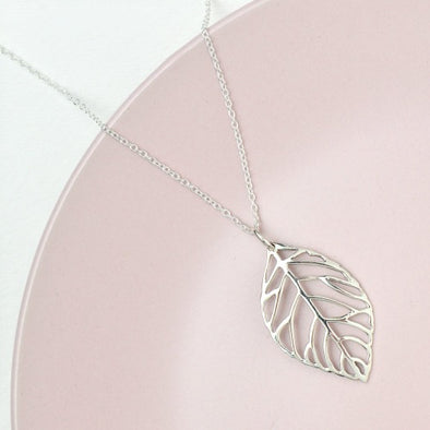 Large Cutout Leaf Necklace