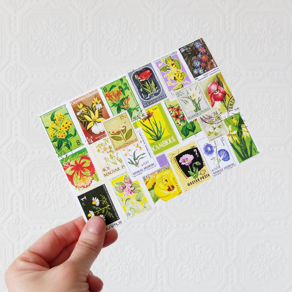 Stamp Collage Cards - Yellows
